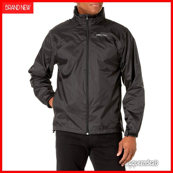 Men's Waterproof Rain Jacket with Hood Lightweight Packable Shell